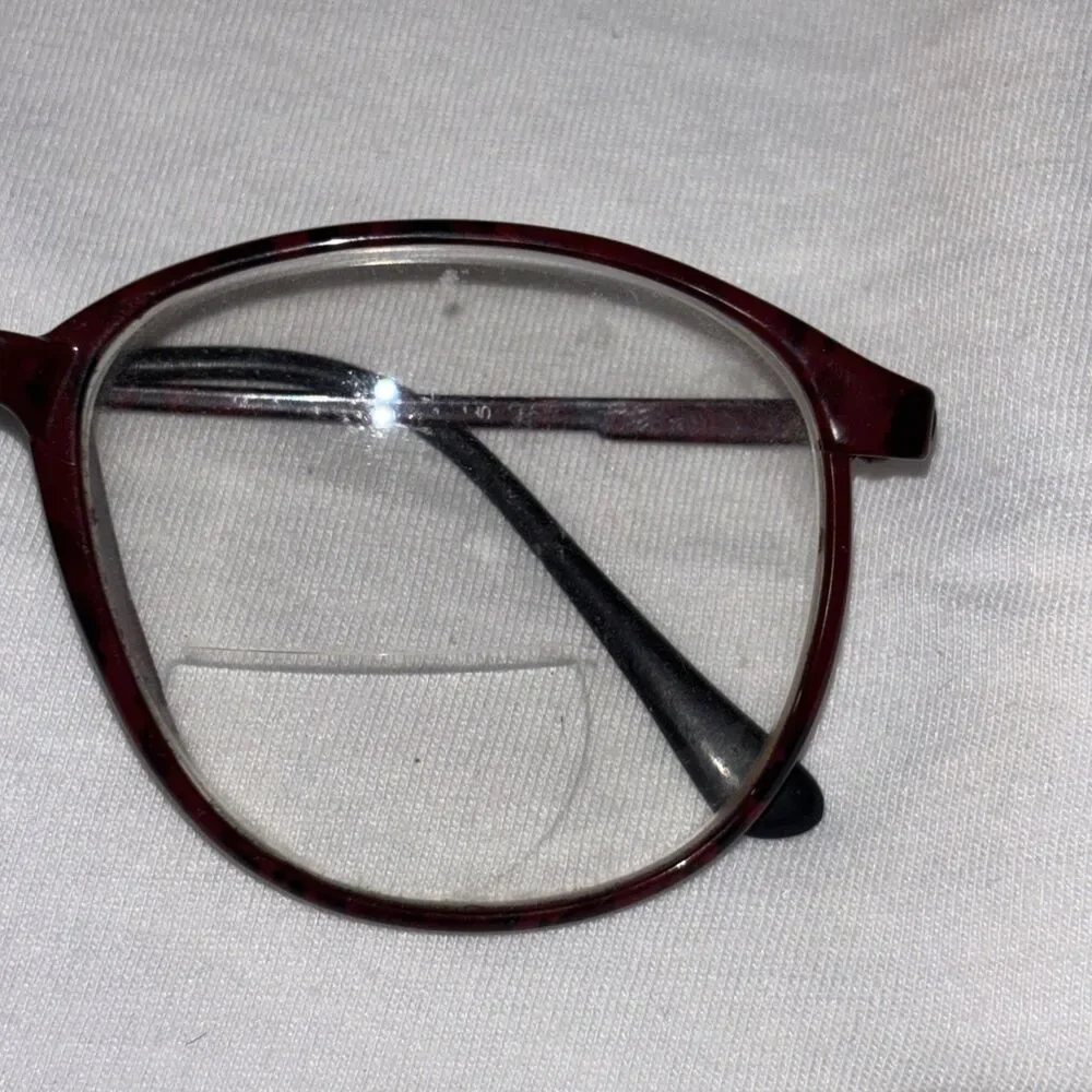 marchon eyeglases 130 tortoise Shell round Vintage, Retro Classic Office Siren